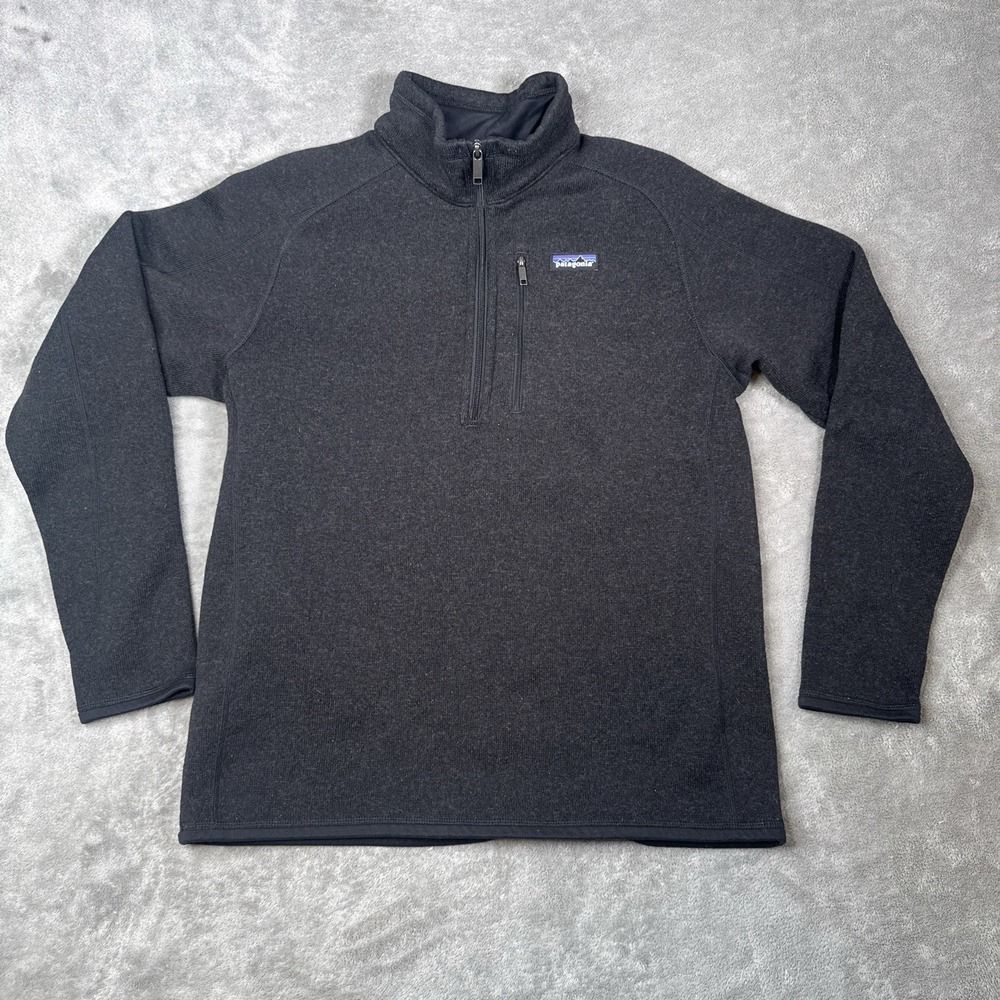 Patagonia Better Sweater Jacket Mens Large Grey 1/4 Zip Fleece Hiking 25522